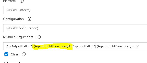 MSBuild OutputPath Parameter