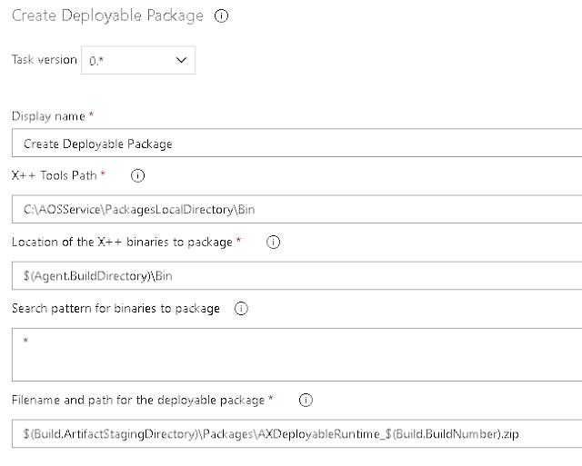 Create Deployable Package - Old Parameters