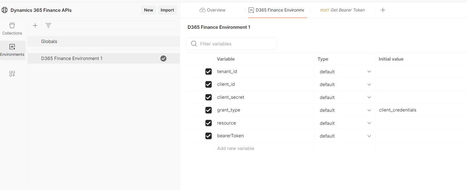 Postman Environment