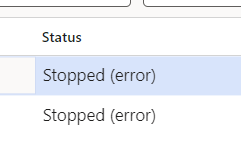 Workflow Stopped Error