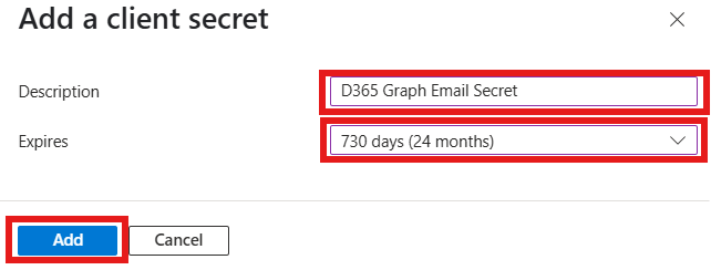 Add secret