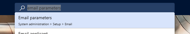 Email parameters