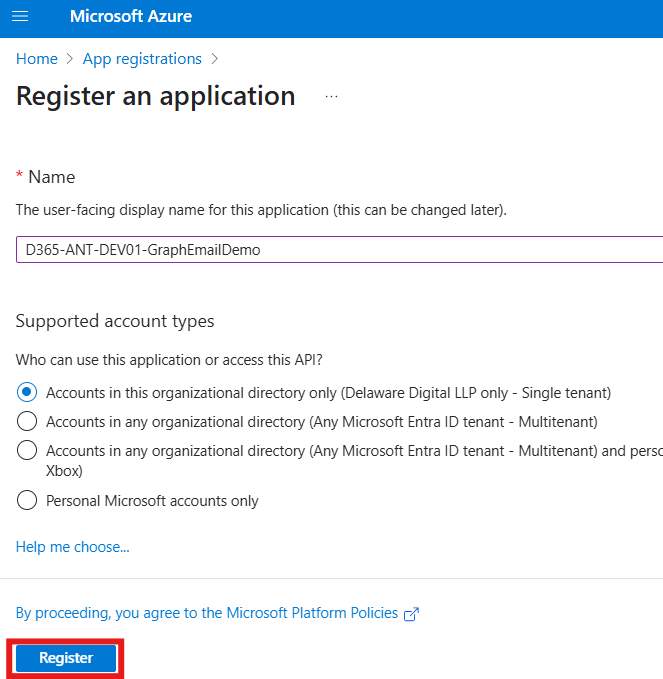 Click register