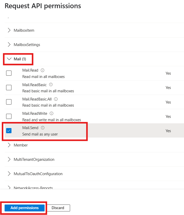 Add permissions