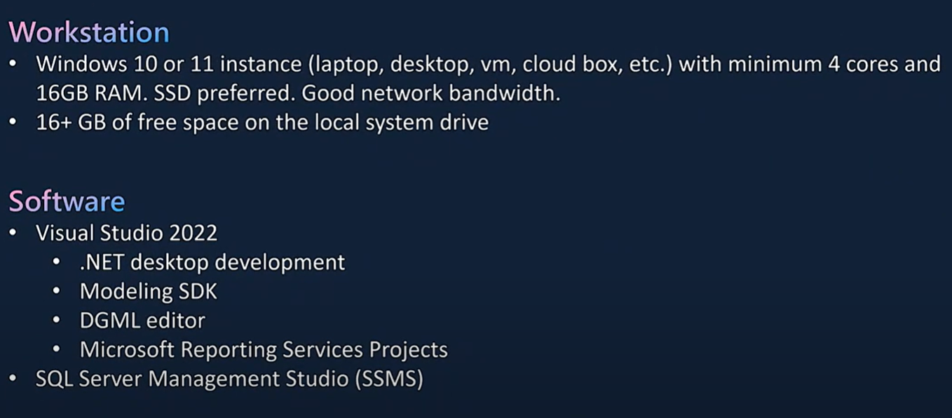 Workstation Requirements