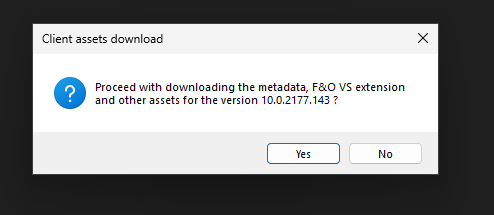 Download assets in VS
