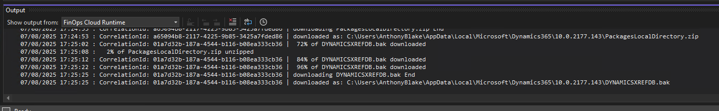 Download assets progress 2 in VS