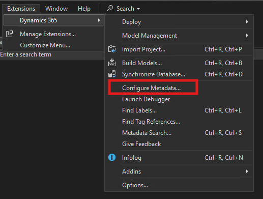 Configure Metadata