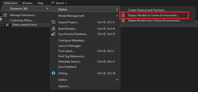 Deploy model