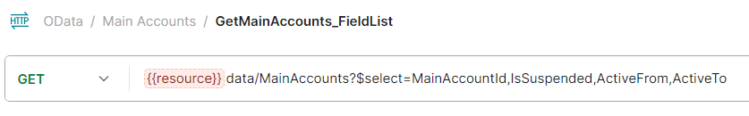 Main Accounts
