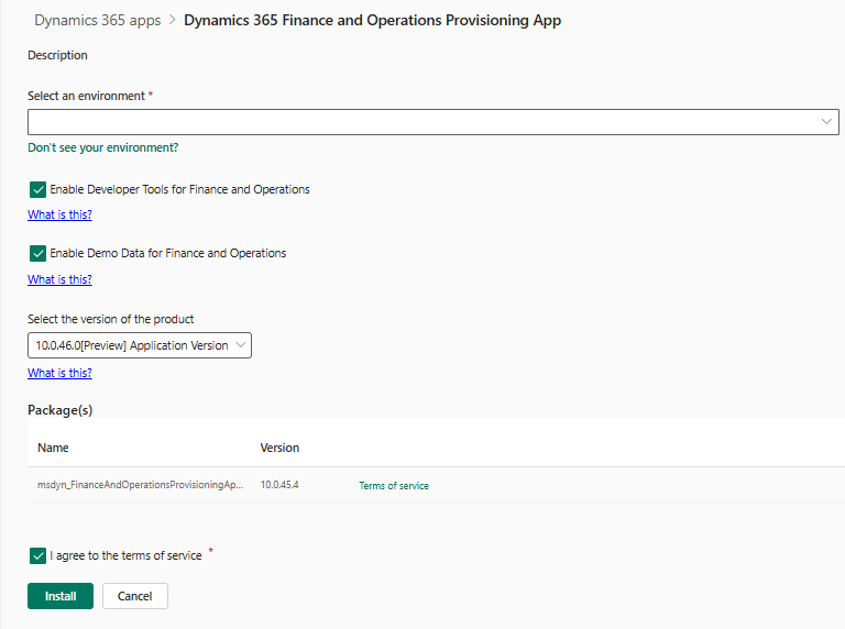 D365 Provisioning App