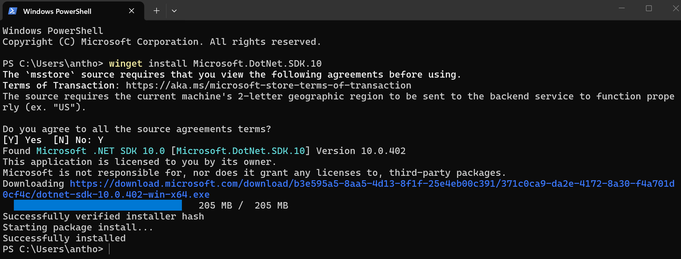 Install DotNet SDK